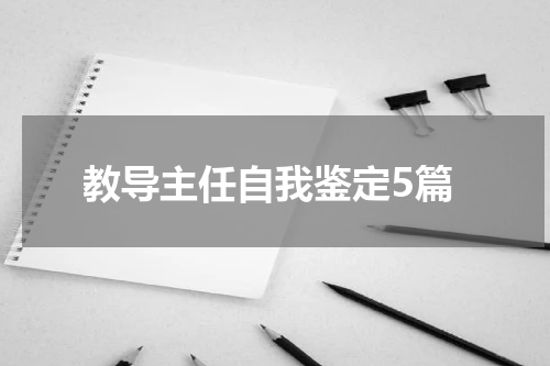 教导主任自我鉴定5篇
