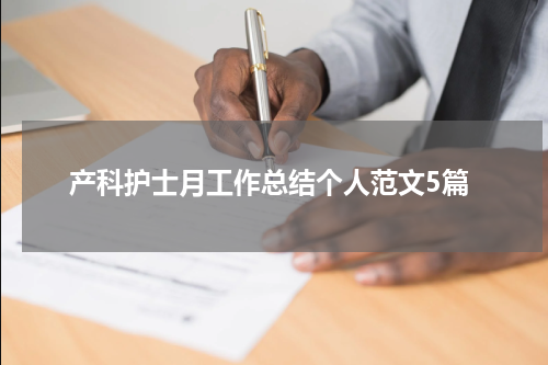 产科护士月工作总结个人范文5篇