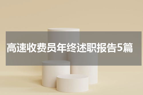 高速收费员年终述职报告5篇