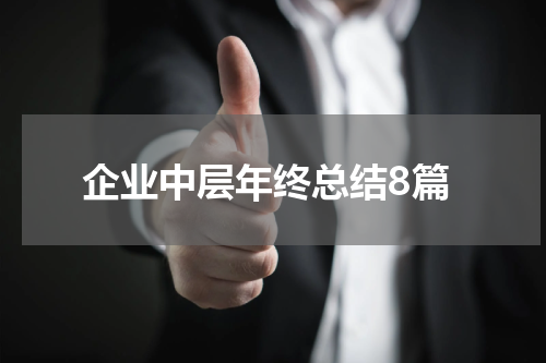 企业中层年终总结8篇