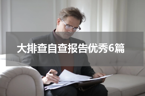 大排查自查报告优秀6篇