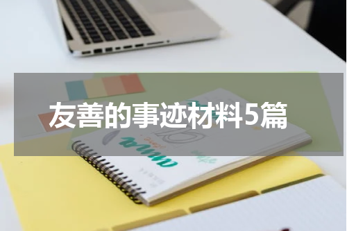 友善的事迹材料5篇