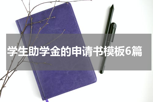 学生助学金的申请书模板6篇