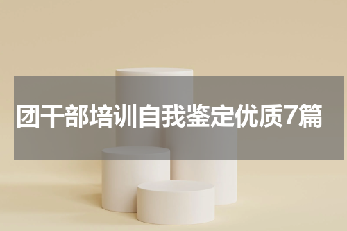 团干部培训自我鉴定优质7篇