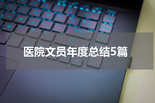医院文员年度总结5篇