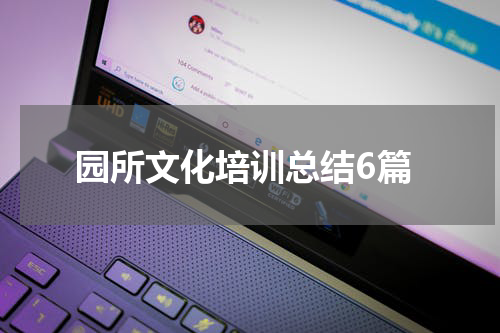 园所文化培训总结6篇