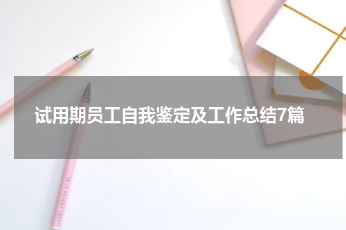 试用期员工自我鉴定及工作总结7篇