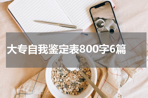 大专自我鉴定表800字6篇